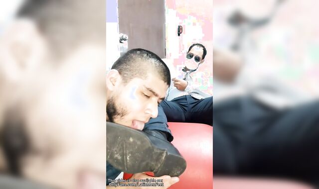 The Boss Jerks Off & Gets His Footwear, Socks and Feet Worshiped