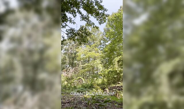 Naked Hike Thru the Forest with a Good-Sized 8" Chisel and Slick Figure