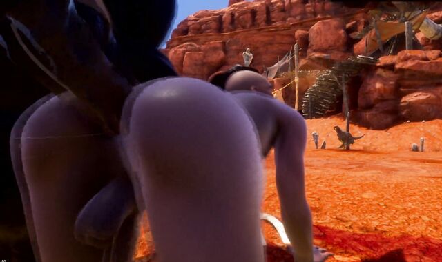 Sticking firm in the fellow's butt trio DIMENSIONAL