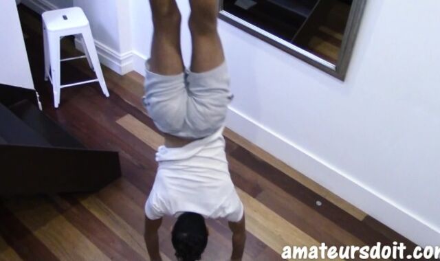 Big Suspended Beef Whistle Dancing Showcase Off Crimson-Steamy Aussie Jock Has It All For Us