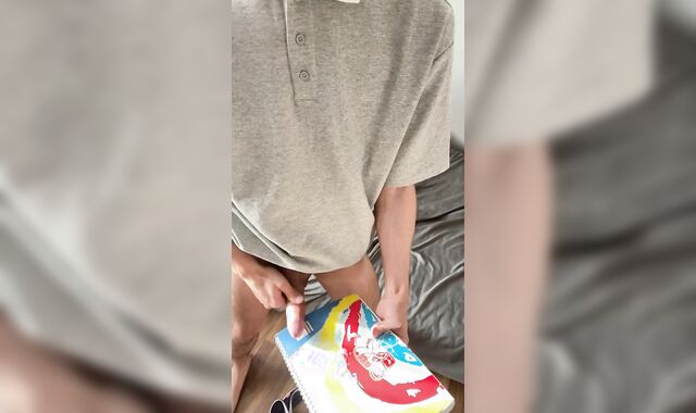 Schoolboy plays with his ginormous dinky (ONLYFANS)