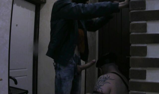 Skinhead right from the doorway began to ravage my mouth rock firm with his monster cock 22 by 6.5 cm