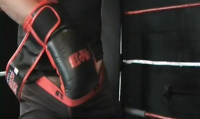 Boxer Stroking and Cumming all over gloves