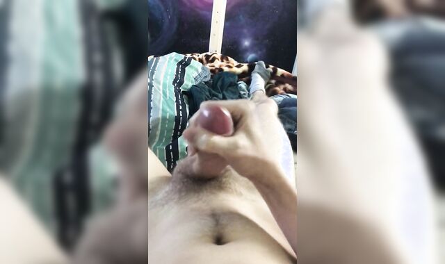 Youngster shoots metal sounding rod out of spunk-pump Phat spunk shot