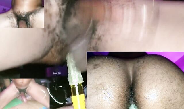 Black guy playing with donk hands free-for-all-for-all pre jizz spunking on floor oiled rump