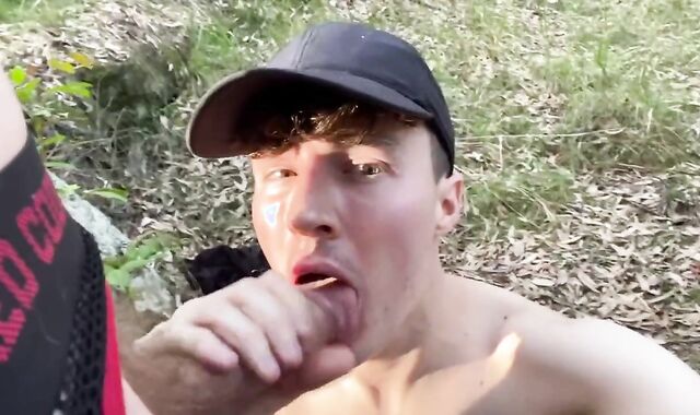 Blowjob in the woods
