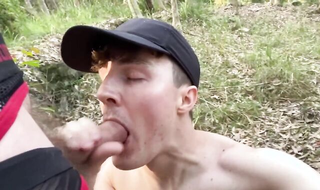 Blowjob in the woods