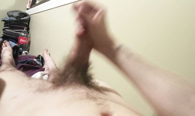 Stroking my salami cause beau wouldn't get up and deepthroat it