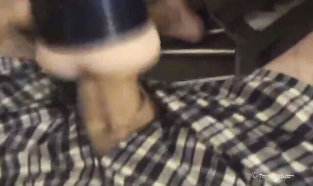 College School Chick in Loose Boxers Jacks Off With Fleshjack