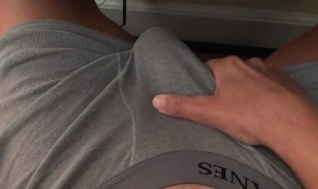 10 minutes of milking in Boxer Boxers makes a yam-sized milky mammary load