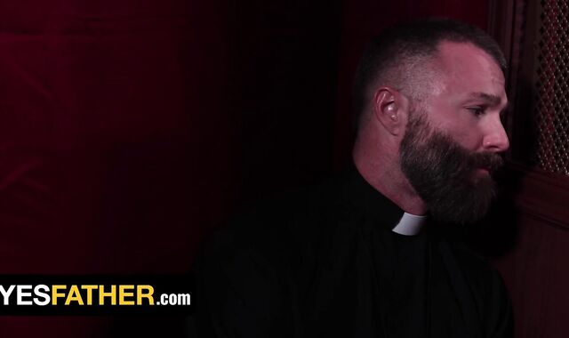 Ultra-Horny Guy Andy Tricks Bishop Rob Montana To Confess His Sins While Masturbating - YesFather
