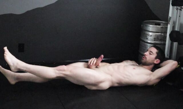 Core workout & LARGE cum-shot (over my shoulder!)