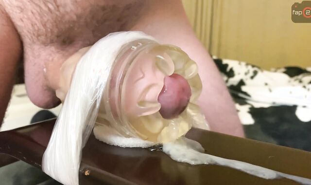 Strenuous Guy Climax while Screwing Fleshlight with Shrieks and Sloppy Talk until Xxl Currency-Shot - 4K