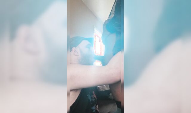 Beefcake deep down his mouth