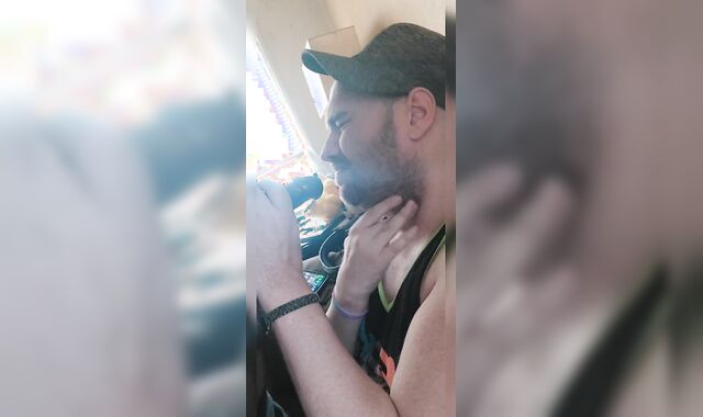 Beefcake deep down his mouth