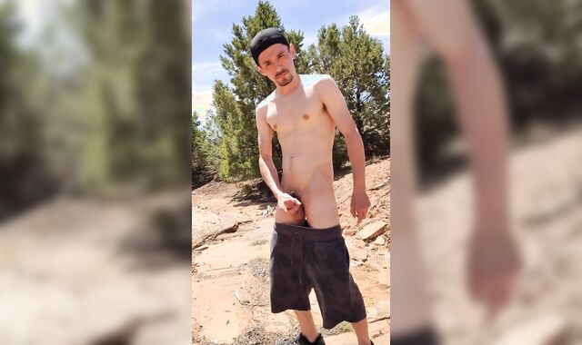 4K60 Outdoor Public Demolished Climax! Solo JIZZ