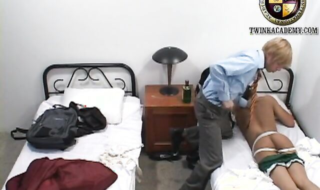 Nubile stud paws his dormmate before playing with his pecker