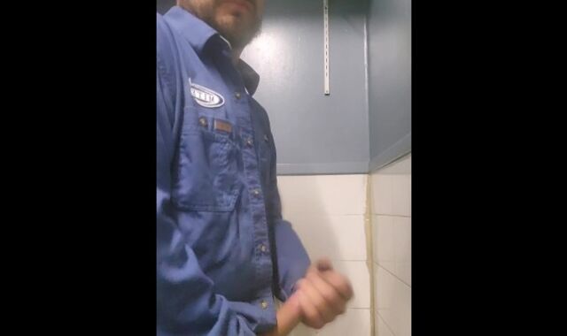 Eating another hefty flow in the bathroom at work