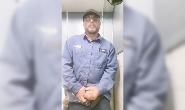 Eating another hefty flow in the bathroom at work