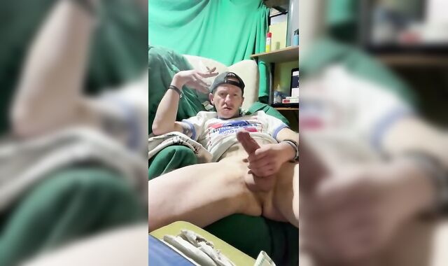 Beermunkie smoking and draining his bwc big rock firm spunk smokers white garbage sheer delight