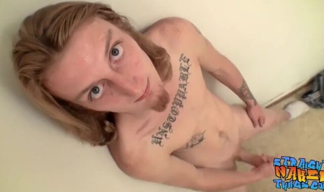 Lengthy haired straightie Kenneth Slayer uses fleshlight solo