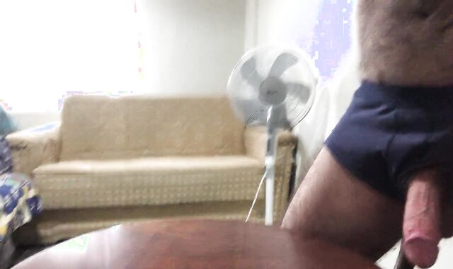 Supah-Molten jaw-dropping hairy male ultra-naughty jack yam-sized cum man-cream on table