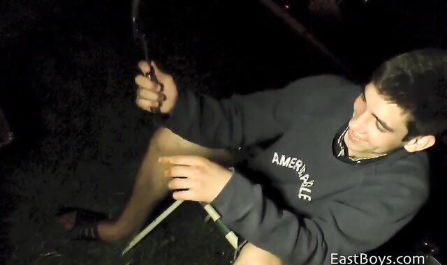 Caravan Men - Night Mitt Job in a Public Campground - Aurelio Toscani