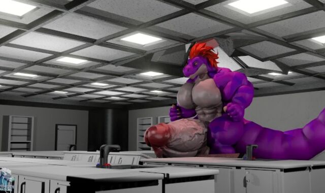 Alex Raptor, Hyper Muscle Fuckpole Growth Potion Cartoon