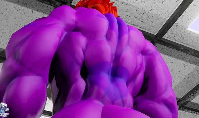 Alex Raptor, Hyper Muscle Fuckpole Growth Potion Cartoon