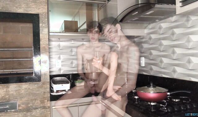 Youthfull amateur Henry Evans tugs his rosy cigar before jizzing solo