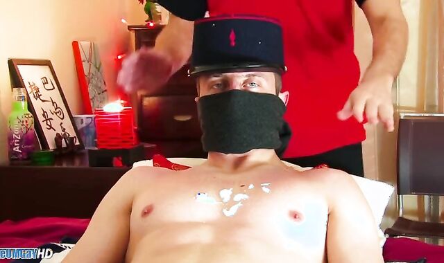 Wonderful culo of true str8 boy kneaded by us : Vincent