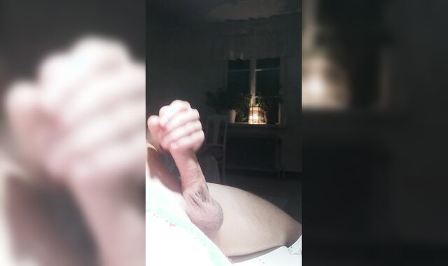 Nubile Dude Stroking off and Jizzing in Parents Bedroom