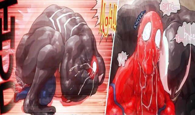 Spiderman Spunk Inflation - Spiderman X Venom Abdomen inflation Anime Pornography