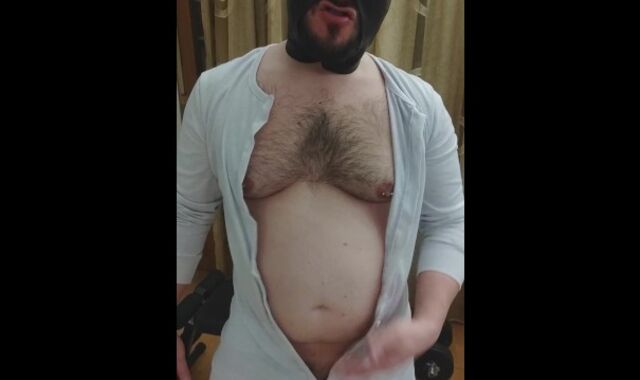 Masked Wolf - Massive Lush Parent In Onesie Playing With Rock-Rock Hard Smash-Stick, Meaty Tits and Stomach