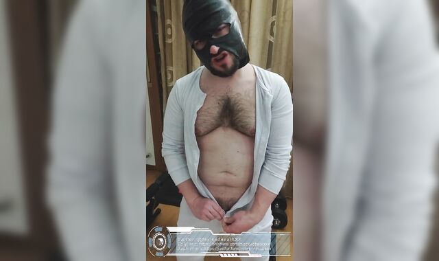 Masked Wolf - Massive Lush Parent In Onesie Playing With Rock-Rock Hard Smash-Stick, Meaty Tits and Stomach