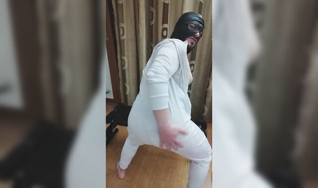 Masked Wolf - Massive Lush Parent In Onesie Playing With Rock-Rock Hard Smash-Stick, Meaty Tits and Stomach