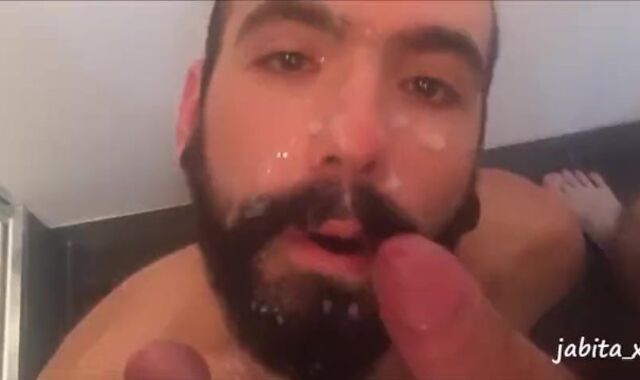 two massive weenies fill my face with spunk!