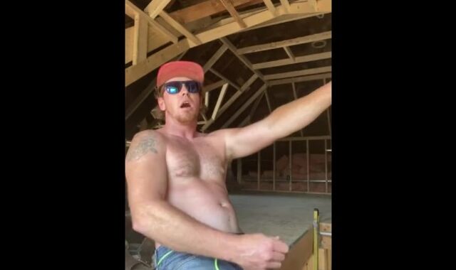 Supah-Super-Hot ginger construction worker get off while you see him work his woood