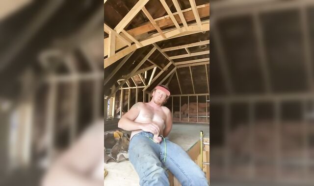 Supah-Super-Hot ginger construction worker get off while you see him work his woood