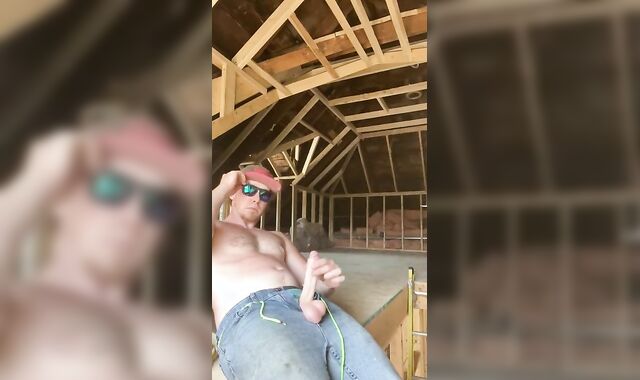 Supah-Super-Hot ginger construction worker get off while you see him work his woood