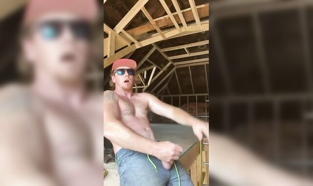 Supah-Super-Hot ginger construction worker get off while you see him work his woood