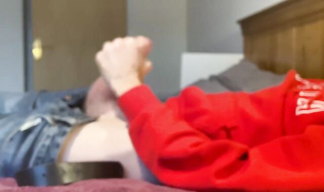 INCREDIBLE Double Jizz. Slow, well-lubricated masturbation jism shots. Married hetero boy ample fuckpole masturbating off