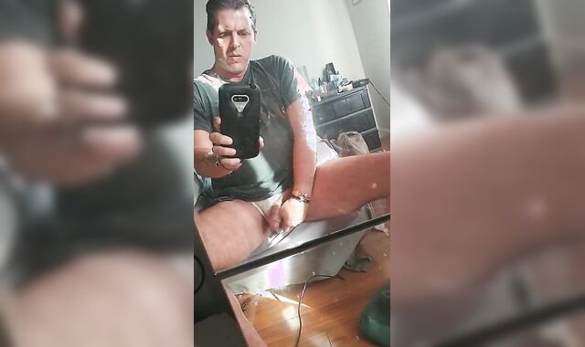 SPECTACULAR DILF Celebrity Hump Tape of Cory Bernstein Jockstrap plays w Caboose