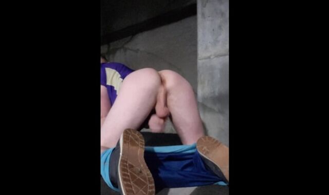 Spunking in parking garage