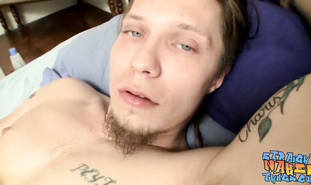 Straight fledgling Max Ward uses fleshlight to jack off solo