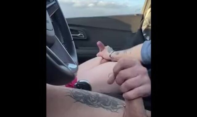 Jacking each other’s rock hard-ons on a busy highway