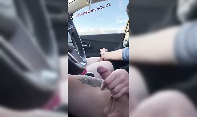 Jacking each other’s rock hard-ons on a busy highway