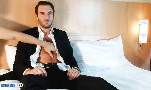 A str8 banker in suit trouser made a porn in spite of him