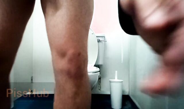 Almost Caught! Hung muscle jack in toilet