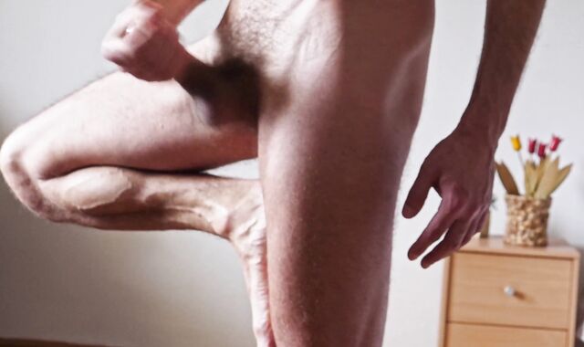 One Leg Getting Off Stand